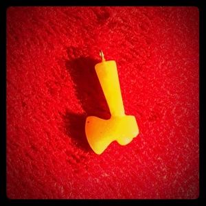 Light Orange Jade Hatchet Pendant